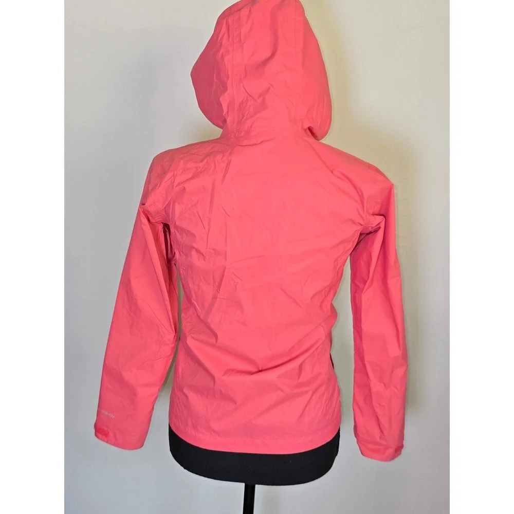 Columbia Girls Omni-Tech Rain Jacket Pink Hooded Waterproof Coat Medium camping
